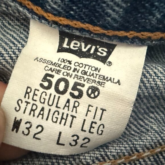 Levi 505 Regular Fit Straight Leg W32 L32 - Picture 2 of 7